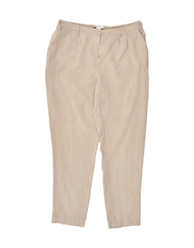 MARELLA Womens Pegged Chino Trousers UK 10 Small W30 L28  Beige Viscose