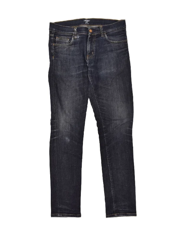 CARHARTT Womens Skinny Jeans W30 L32 Navy Blue Cotton