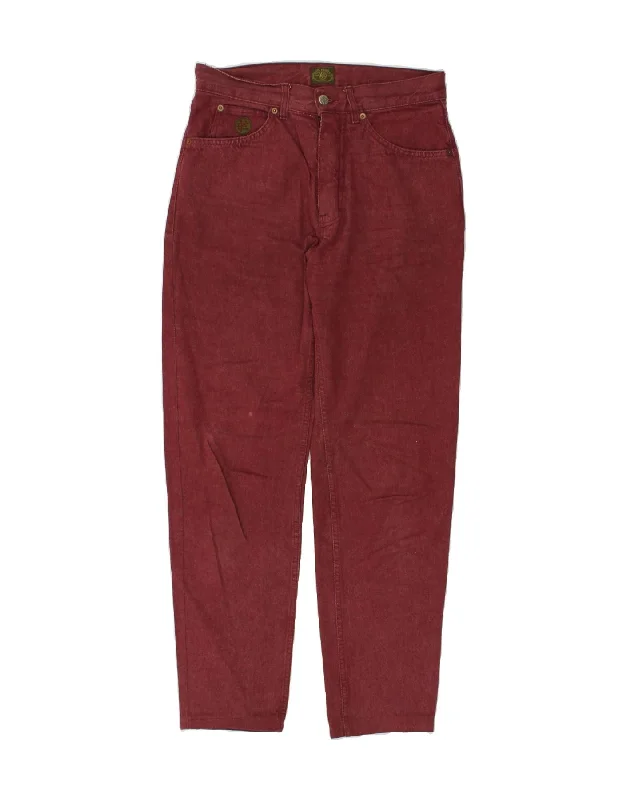 VINTAGE Womens Tapered Jeans IT 46 Large W30 L30  Maroon