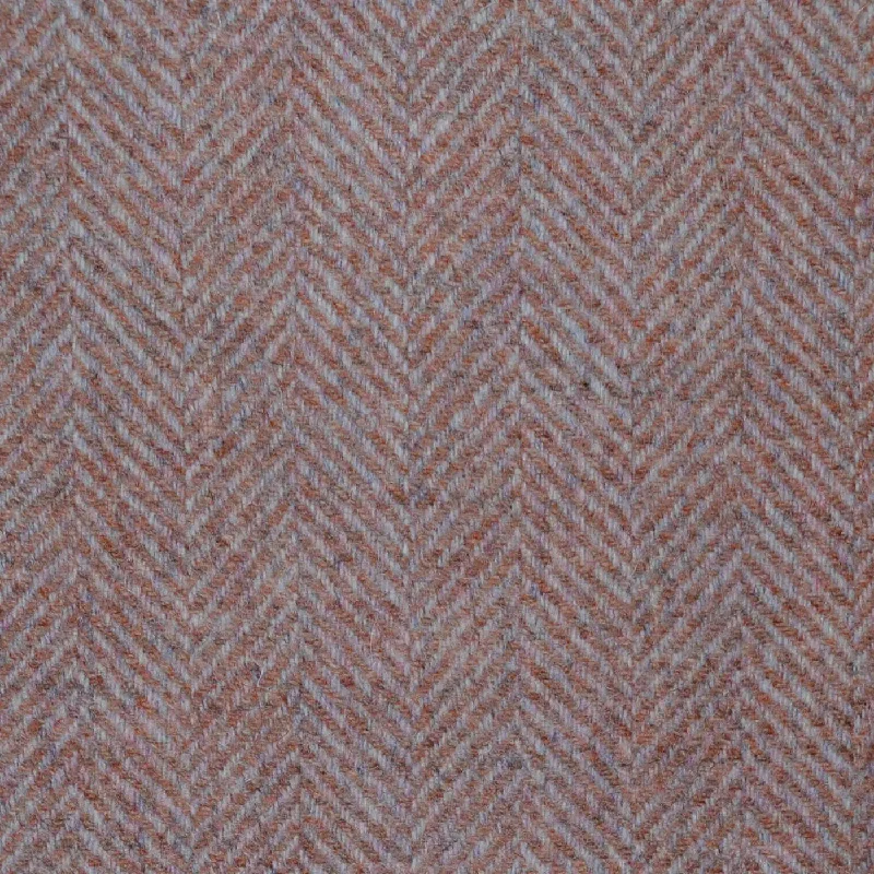 Blush Pink and Natural All Wool Herringbone Coating