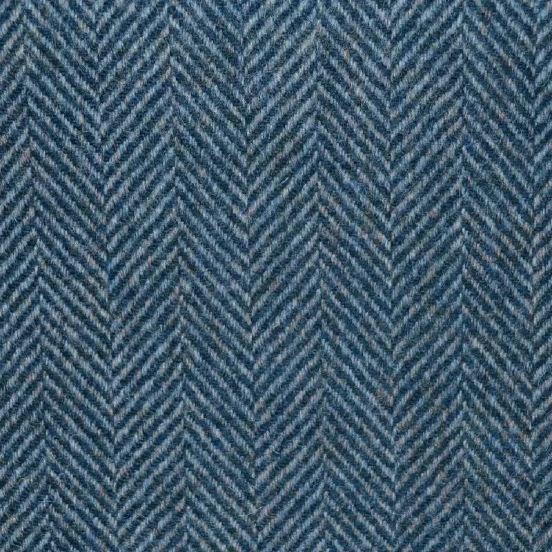 Dark Teal and Grey All Wool Herringbone Coating