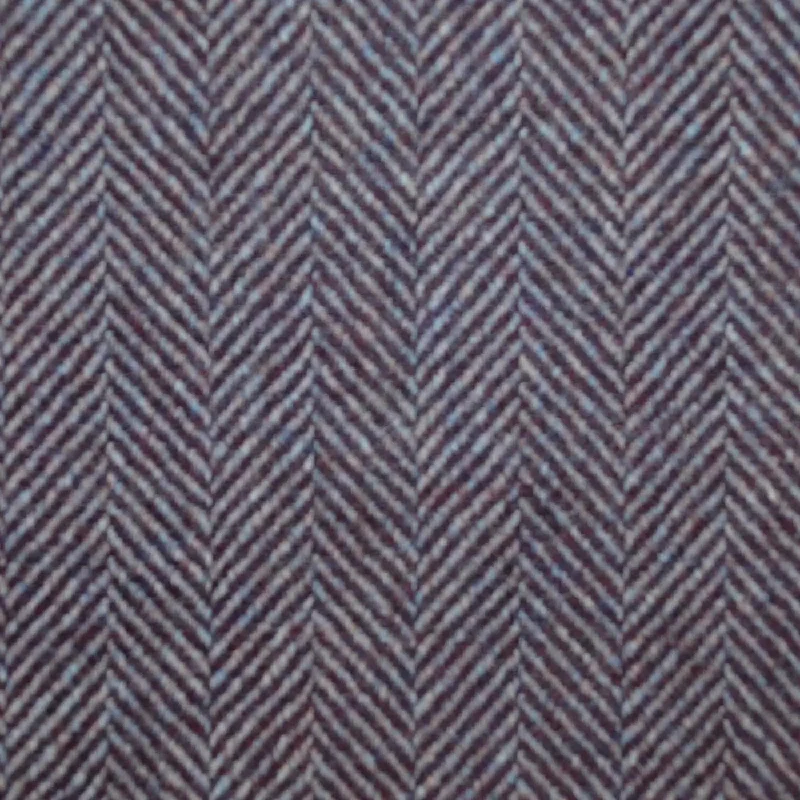 Blackberry and Marl Grey All Wool Herringbone Coating