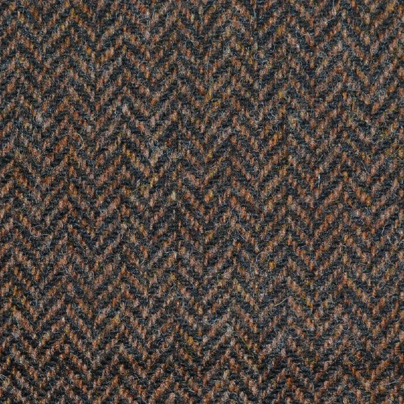 Tobacco Herringbone Lambswool Tweed
