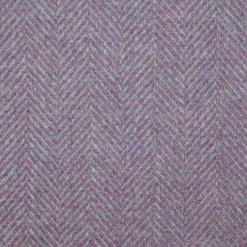 Pink and Light Grey All Wool Herringbone Coating