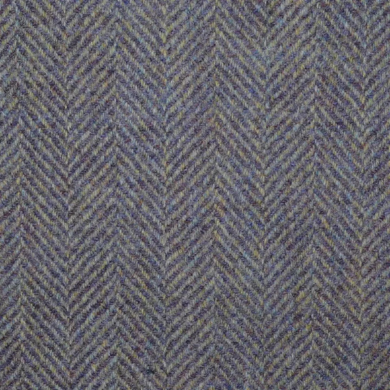 Lilac and Marl Grey All Wool Herringbone Coating