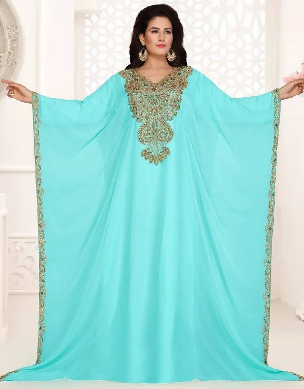 Neck lace pattern farasha dress Boho Style Robe