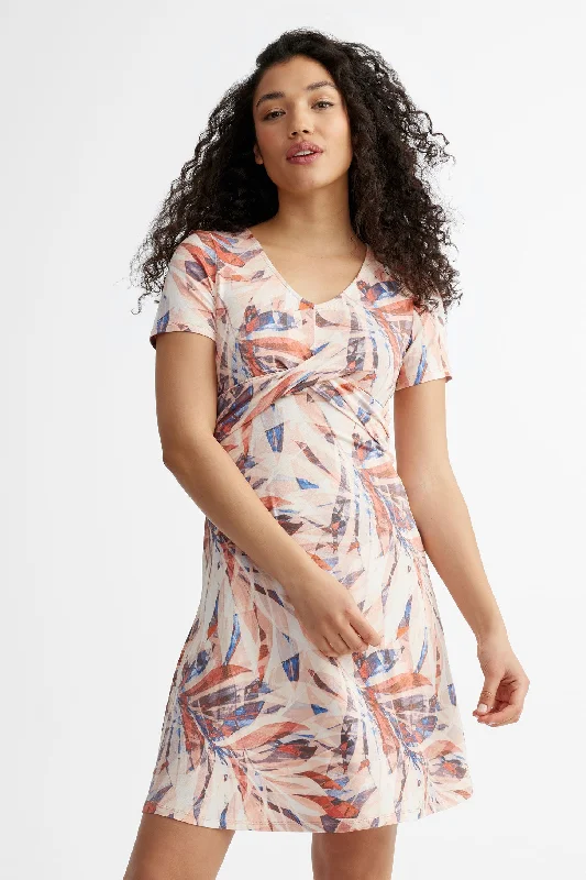 Robe col en v torsadé - Femme Silk Lingerie Robe