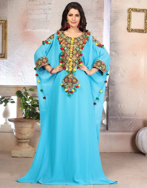 Woman Georgette Embroidery Kaftan