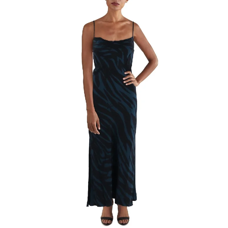 Womens Animal Print Long Maxi Dress