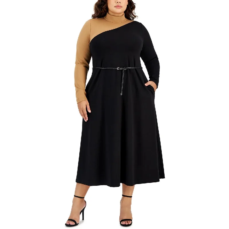 Plus Womens Belted Long Maxi Dress Lightweight maxi dresses for hot weather