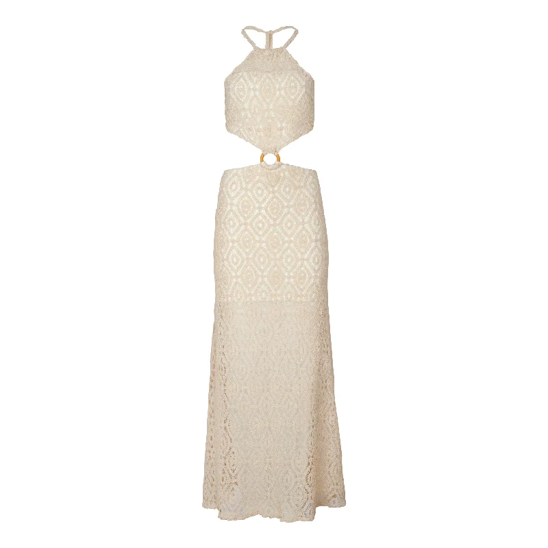 Kai Crochet Maxi Dress Denim maxi dresses