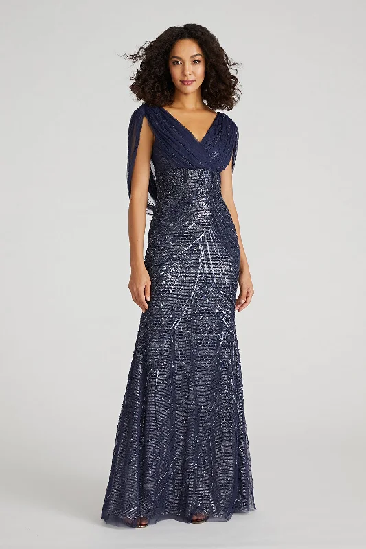 Addie V Neck Beaded Gown Shein party dresses