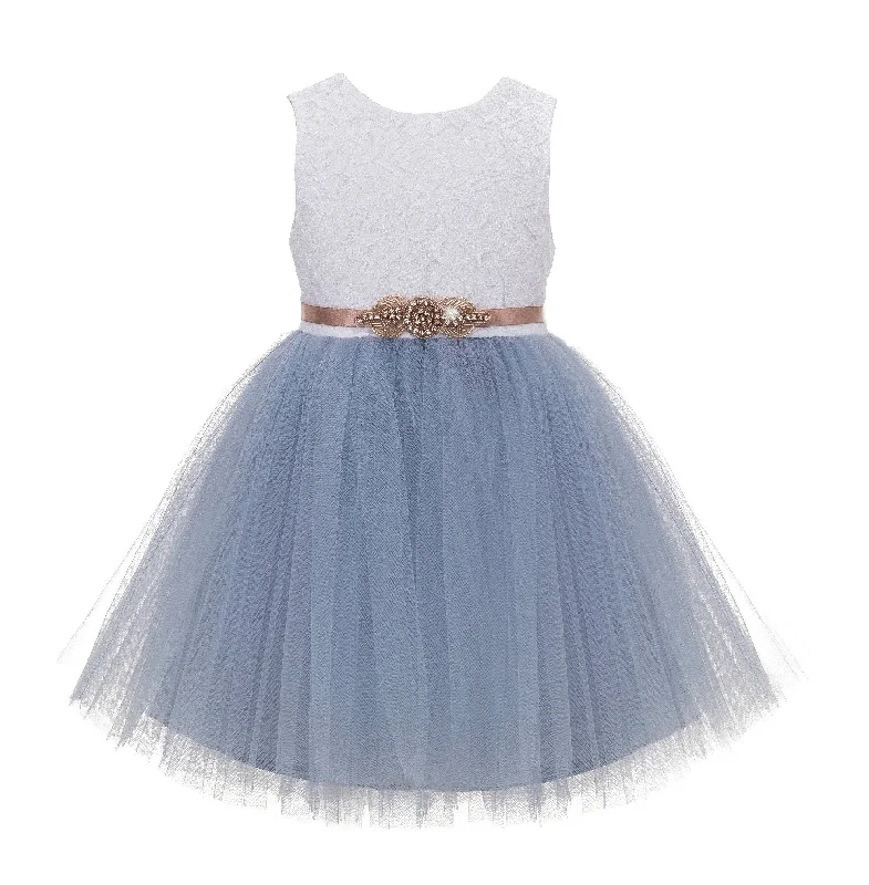 Dusty Blue / Rose Gold Sash