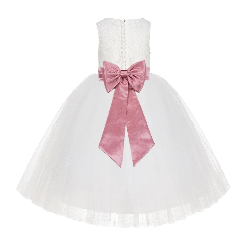 ivory / dusty rose