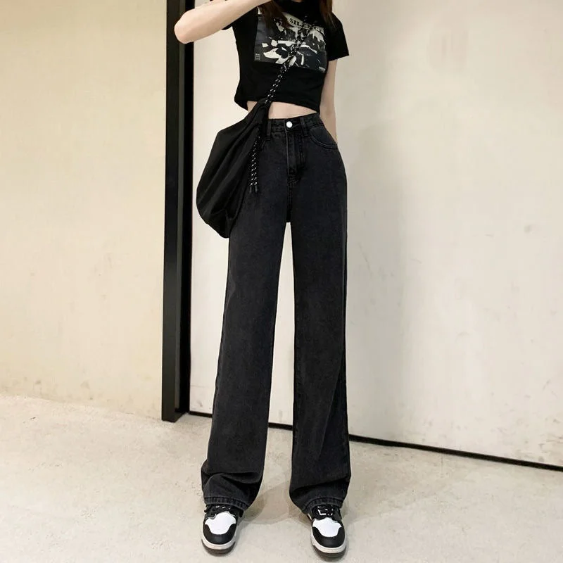NiDELL: Women’s Vintage Jeans Long Pants for Autumn