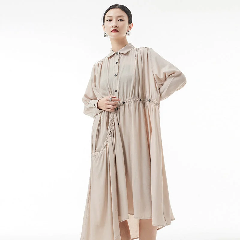 Casual Designed  A Line Shirts Dresses Shirt Dress Combo