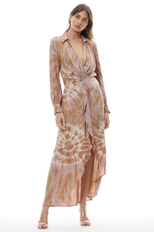 Siren Shirt Dress // Adobe Rose Spin ~ NO RETURNS Sleeveless Shirt Dress