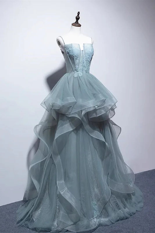 Green Lace Long Prom Dresses, Green Lace Long Formal Evening Dresses Lace Dress Dreamy