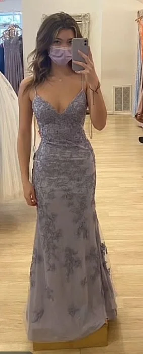 Stunning Spaghett-Straps Mermaid Prom Dress Straps With Lace 22th Birthday Outfit Lace Dress Layers Stunning Spaghett-Straps Mermaid Prom Dress Straps With Lace 22th Birthday Outfit Lace Dress Layers